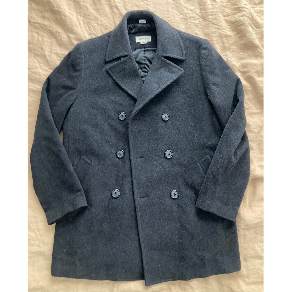 New St. John's Bay Wool Peacoat Men's Small Winter Overcoat Jacket
